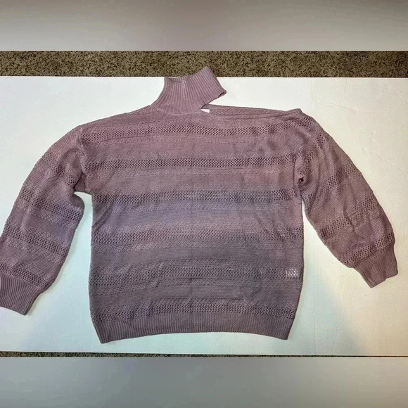 New York & Co Off The Shoulder Purple Sweater - Woman’s Large - Picture 2 of 5